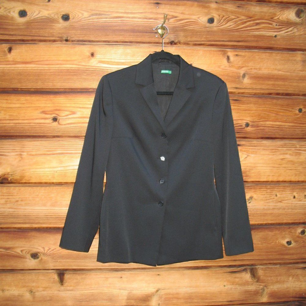 NWOT Black Classic 4 -Button Blazer Jacket Italy - Picture 1 of 7